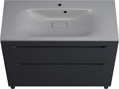 Style Line Тумба с кварцевой раковиной жасмин Остин 100 серый шелк – фотография-1